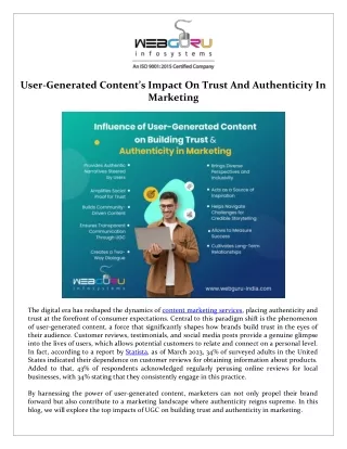 User-Generated Content’s Impact On Trust And Authenticity In Marketing