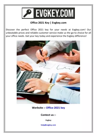 Office 2021 Key  Evgkey.com