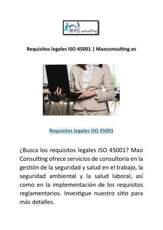 Consultoría ISO 14001 Galicia | Maoconsulting.es