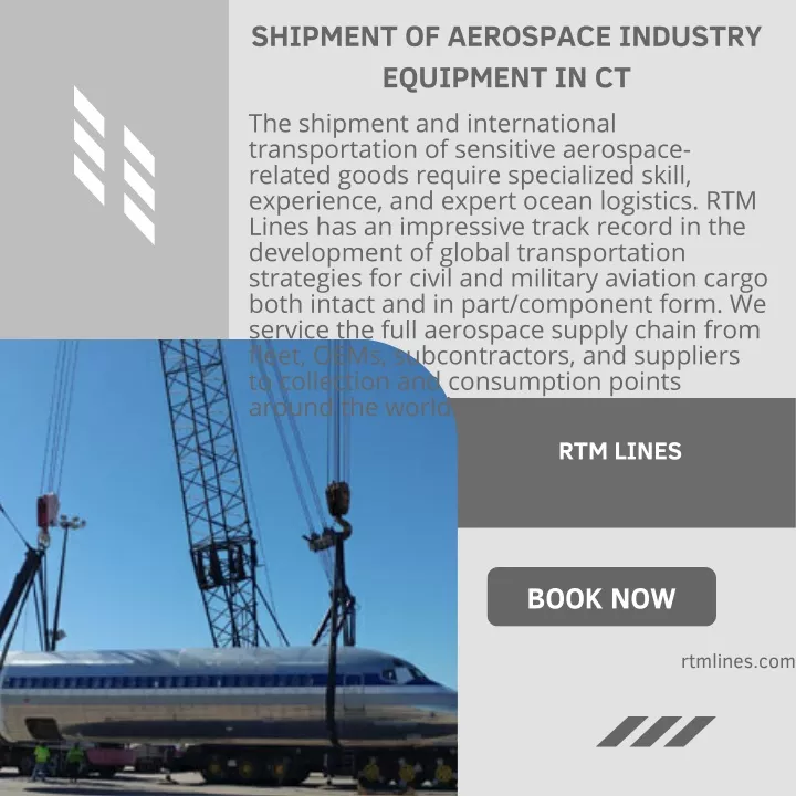 shipment of aerospace industry equipment