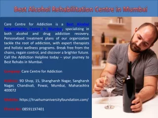 Best Alcohol Rehabilitation Centre in Mumbai