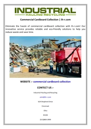 Commercial Cardboard Collection  Ih-r.com