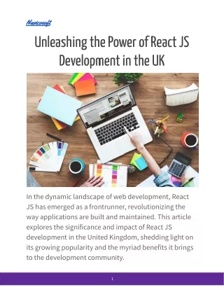 Unleashing the Power of React JS Development in the UK