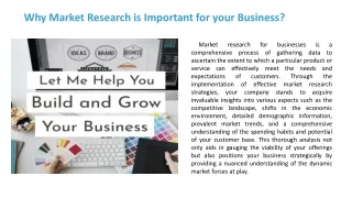 why market research is important for your business