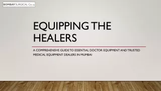 equipping the healers