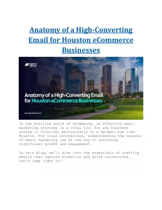 Anatomy of a High-Converting Email for Houston eCommerce Businesses