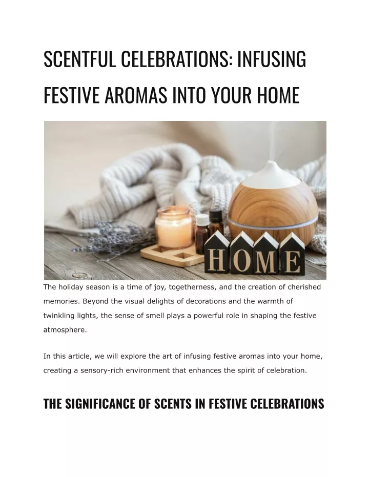 scentful celebrations infusing festive aromas