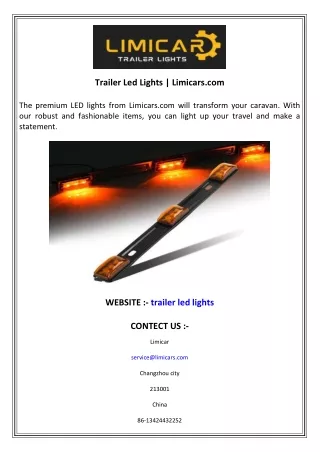 Trailer Led Lights  Limicars.com