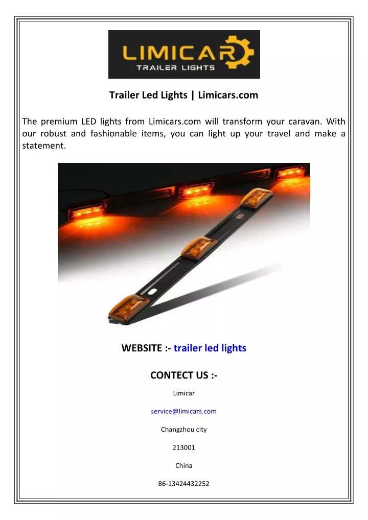 trailer led lights limicars com