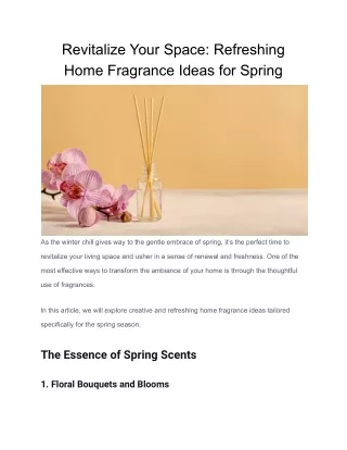 Best home fragrance products