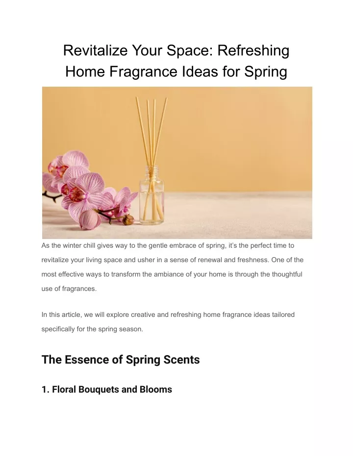 revitalize your space refreshing home fragrance