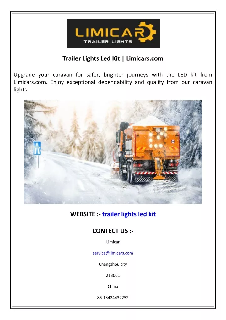 trailer lights led kit limicars com