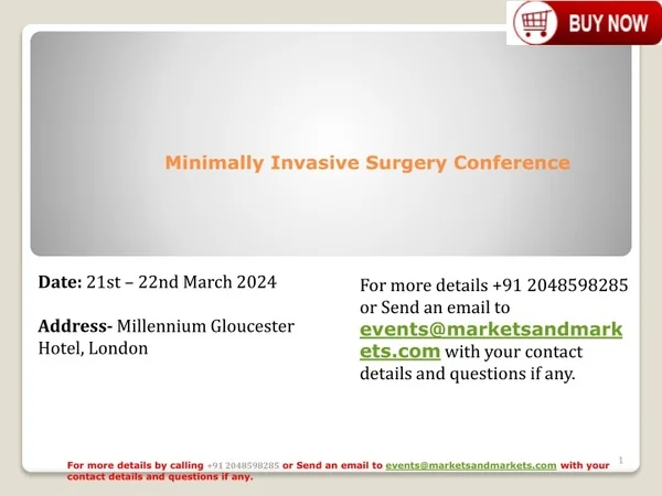 Minimally Invasive Surgery 2024 |Conference |Millennium Gloucester Hotel, London