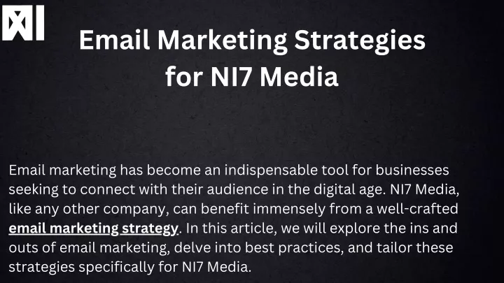 email marketing strategies for ni7 media