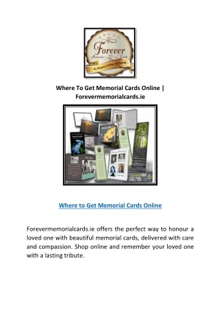 Memorial Card Verses | Forevermemorialcards.ie