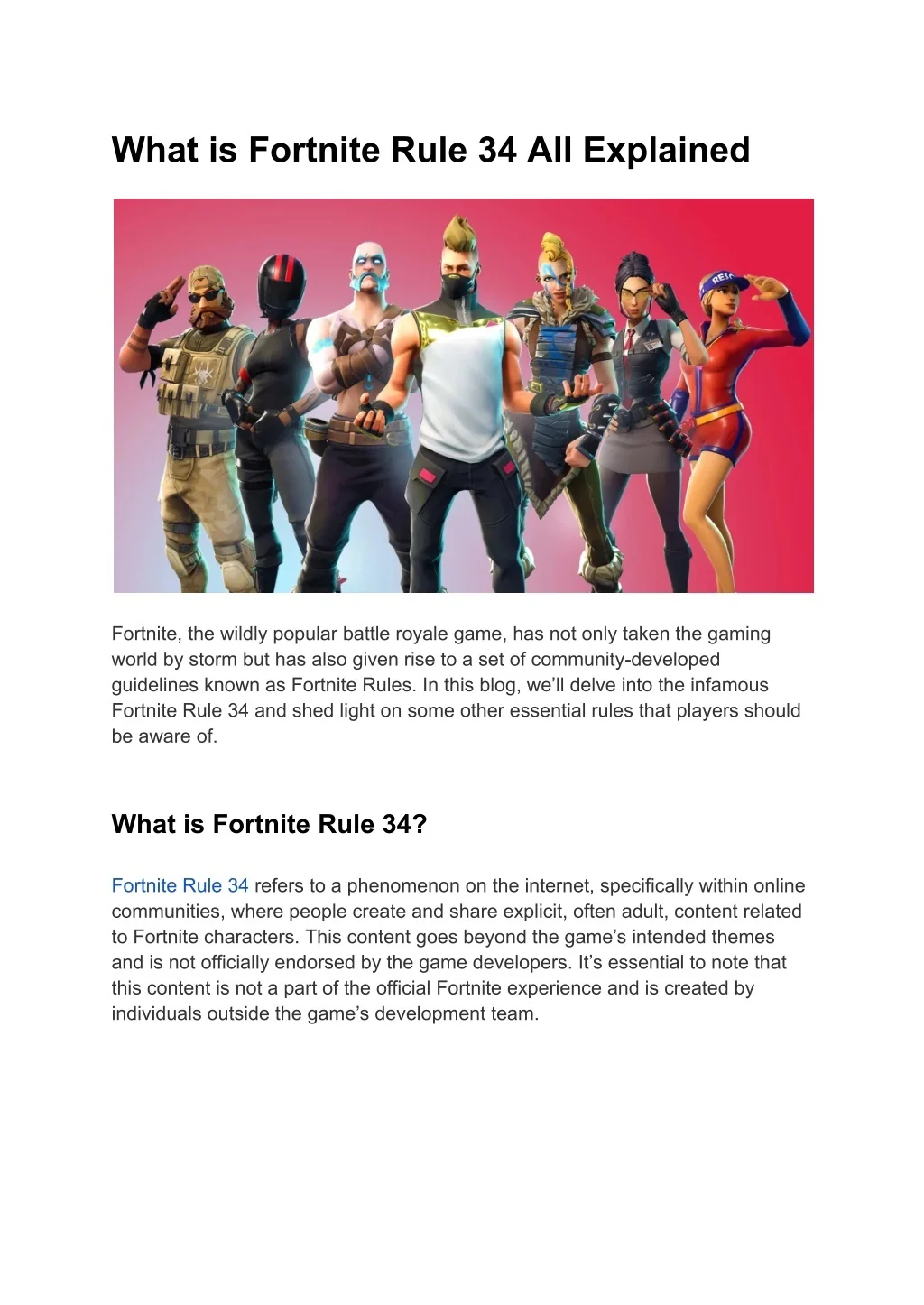 PPT What Is Fortnite Rule 34 All Explained PowerPoint What Is Fortnite Rule 34 All Explained L 