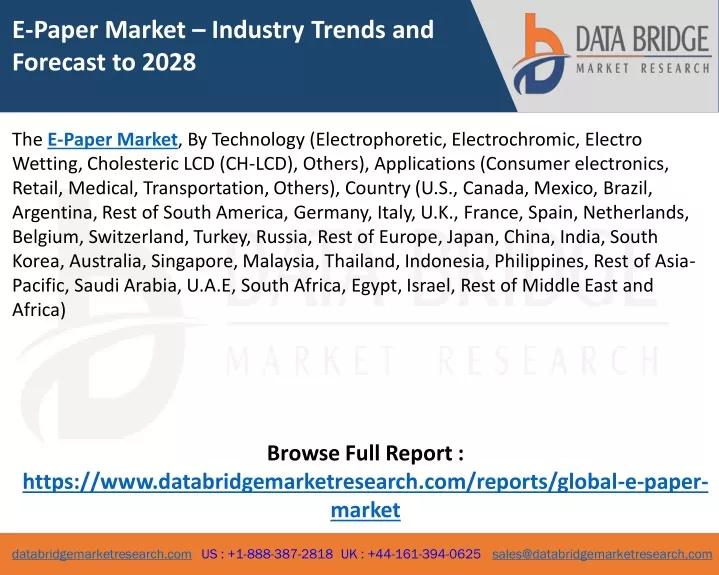 e paper market industry trends and forecast