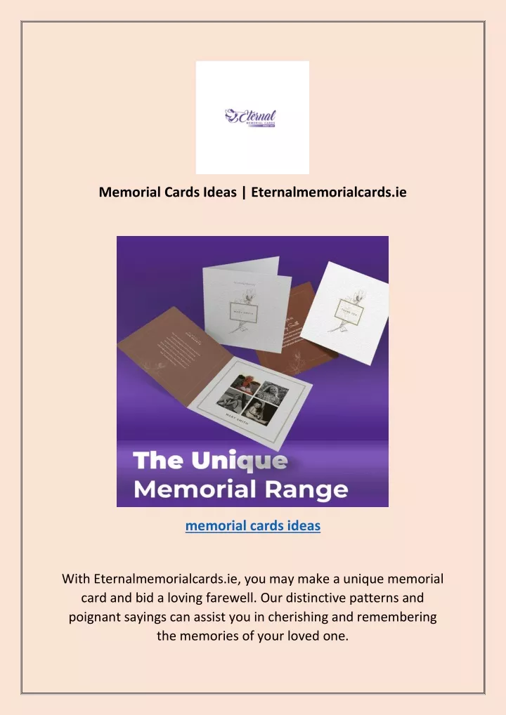 memorial cards ideas eternalmemorialcards ie