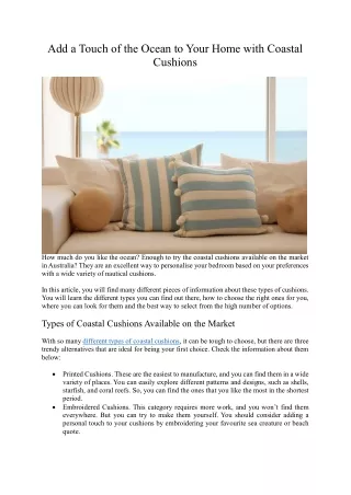 add a touch of the ocean to your home with