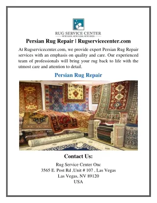 Persian Rug Repair  Rugservicecenter