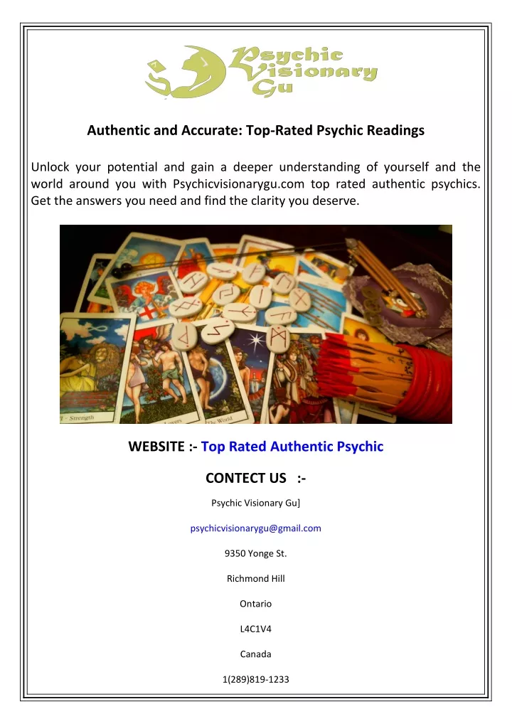 authentic and accurate top rated psychic readings