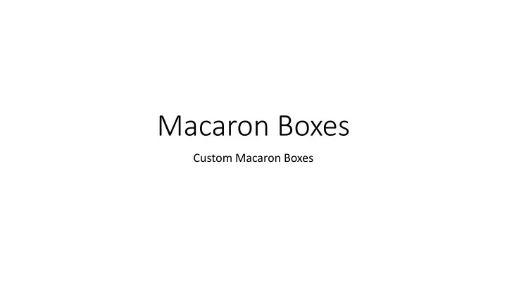 macaron boxes