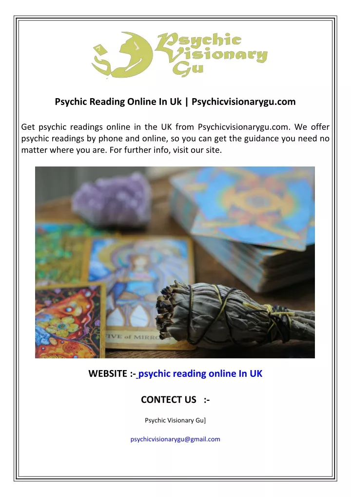 psychic reading online in uk psychicvisionarygu