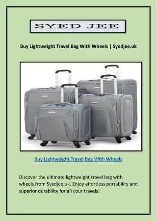 Shop Rolling Travel Suitcase Online | Syedjee.uk