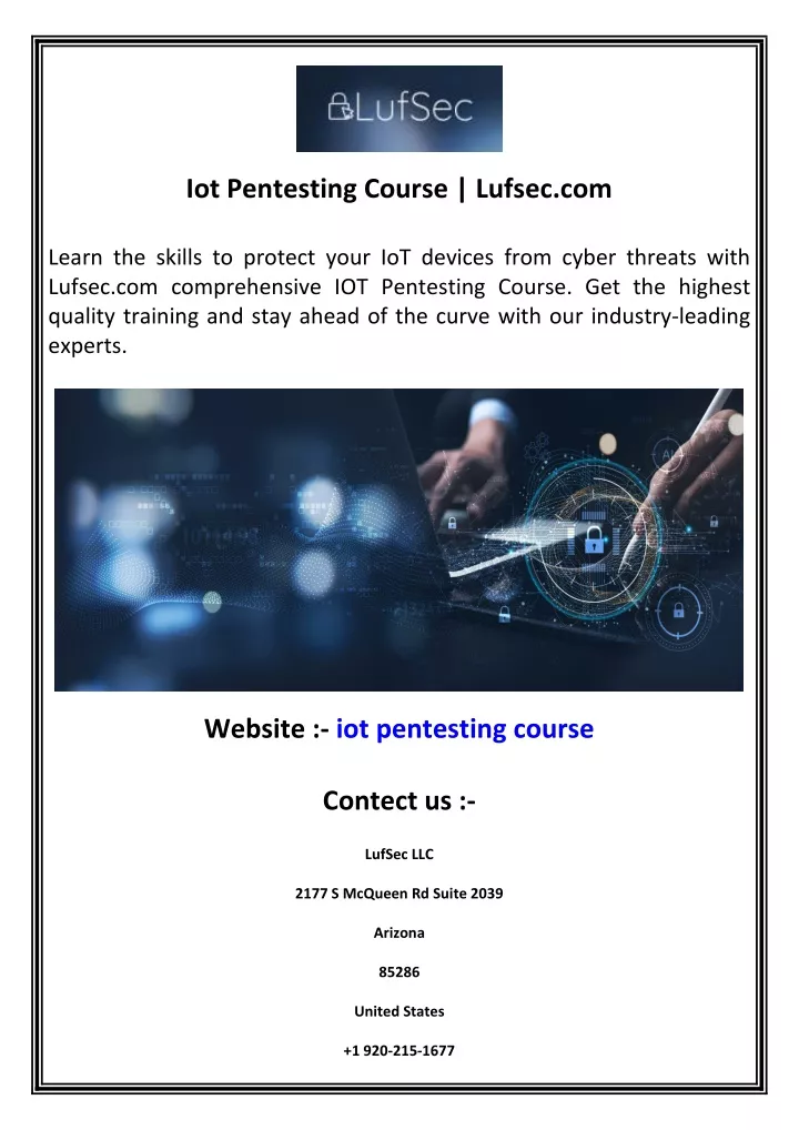 iot pentesting course lufsec com