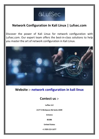 network configuration in kali linux lufsec com