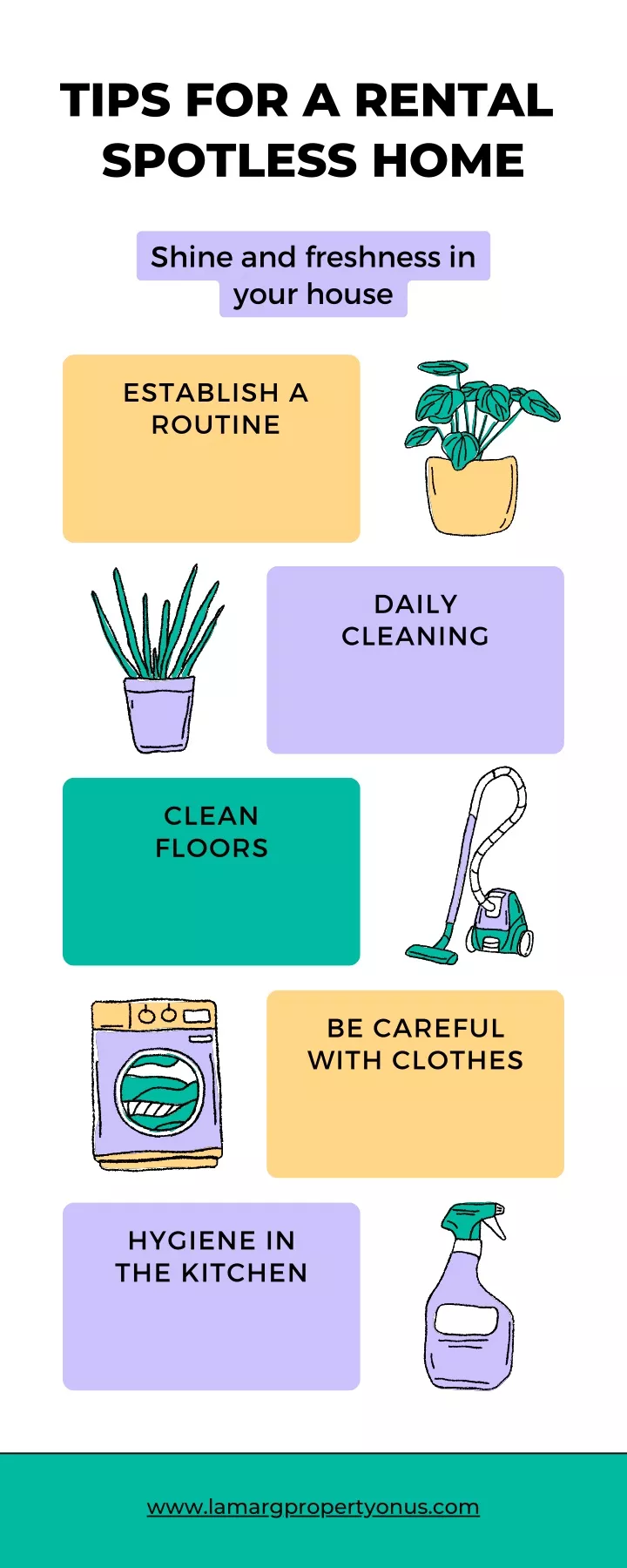 tips for a rental spotless home