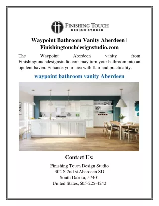 Waypoint Bathroom Vanity Aberdeen  Finishingtouchdesignstudio