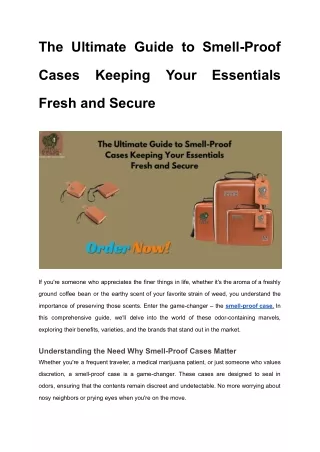 the ultimate guide to smell proof