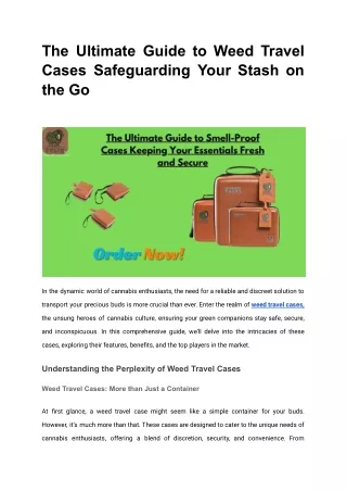 the ultimate guide to weed travel cases
