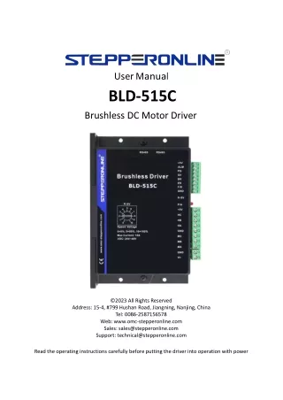 Digital Brushless DC Motor Driver 400W for Brushless DC Motors