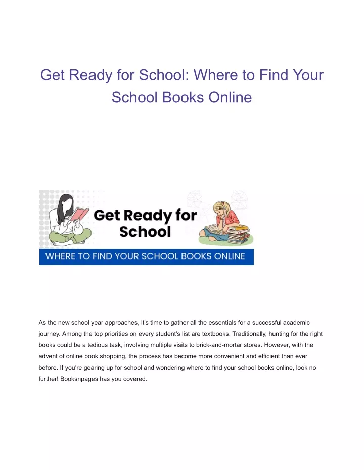 get ready for school where to find your school
