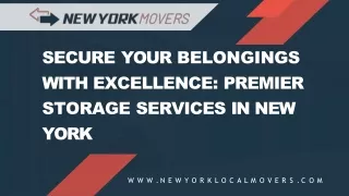 Secure and Reliable Storage Services in New York