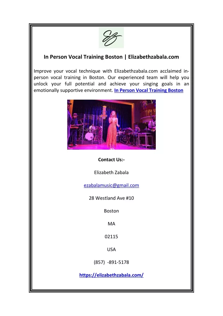in person vocal training boston elizabethzabala