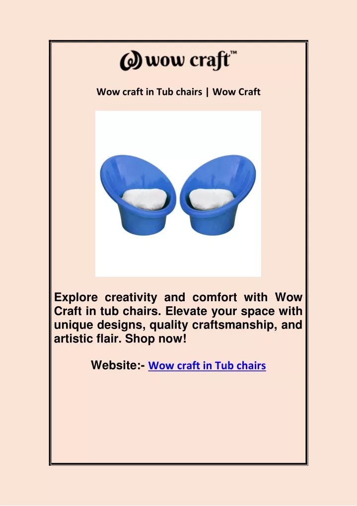 wow craft in tub chairs wow craft
