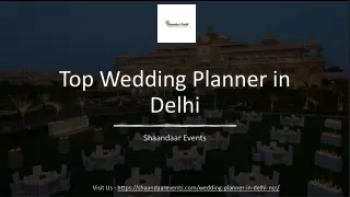 Top Wedding Planner in Delhi - Shaandaar Events