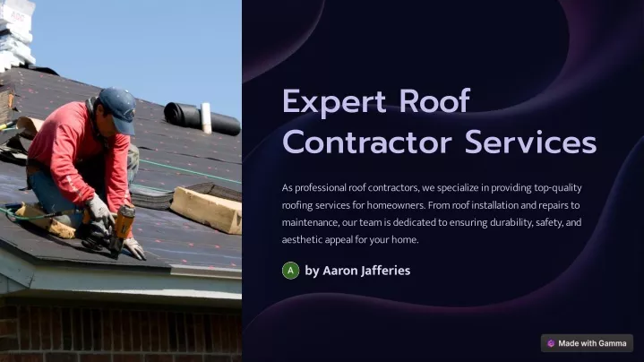 expert roof contractor services
