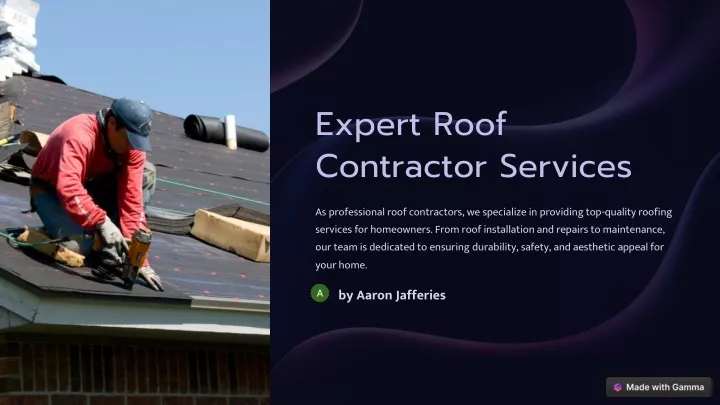 expert roof contractor services