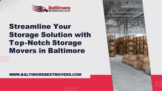 Efficient Storage Movers in Baltimore for Your Secure Relocation