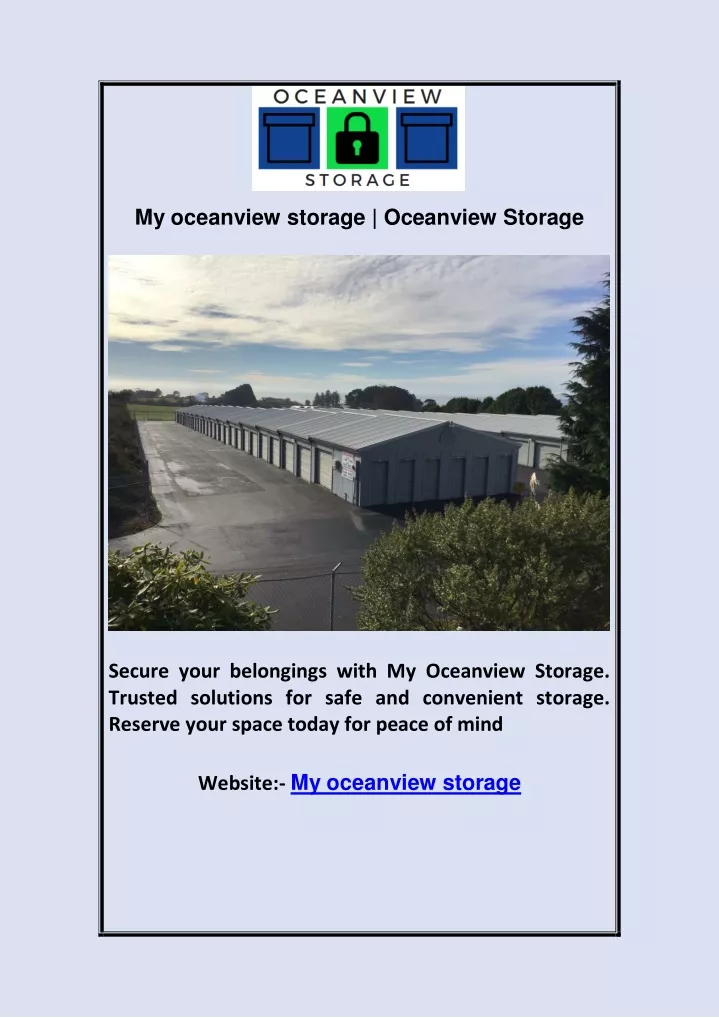 my oceanview storage oceanview storage