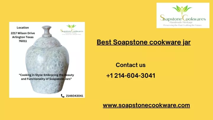 best soapstone cookware jar