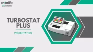 Semi Auto Analyzer: The TURBOSTAT PLUS