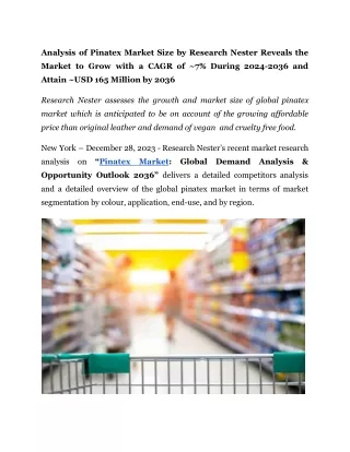 analysis of pinatex market size by research