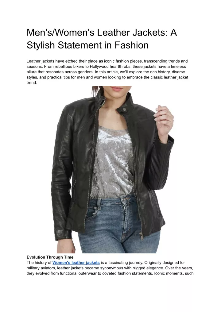 PPT - Men's_women's Leather Jackets (2) PowerPoint Presentation, free ...