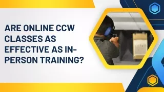 Are Online CCW Classes as Effective as In-Person Training