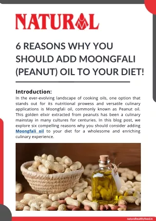 6 Reasons Why You Should Add Moongfali (Peanut) Oil To Your Diet! (1)